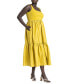 Plus Size Mixed Fabric Tank Dress - 14, Chartreuse