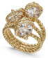 ფოტო #1 პროდუქტის Stone Trio Rope Ring in Gold Plate, Created for Macy's