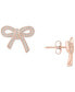 ფოტო #3 პროდუქტის Diamond Bow Earrings (1/4 ct. t.w.) in 14k Gold, Rose Gold, or White Gold, Created for Macy's
