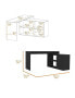 Фото #2 товара Dallas L-Shaped Home Office Desk, Two Shelves, Single Door Cabinet