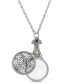 ფოტო #1 პროდუქტის Pewter Crystal Cross Sliding Magnifier 30" Pendant