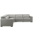 Фото #5 товара Nevio 124" 5-Pc. Leather Sectional with 2 Power Recliners and Headrests, Created For Macy's