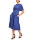 Фото #4 товара Women's Dolman-Sleeve Cinched-Waist Midi Dress