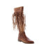 Фото #2 товара Bed Stu Hoplia F397001 Womens Brown Leather Zipper Knee High Boots 6