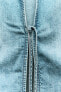 Фото #8 товара Джинсовая рубашка trf с завязками ZARA