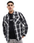 Фото #2 товара Barbour International Diode zip through overshirt in black check