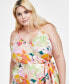 Фото #8 товара Women's Floral-Print Surplice Jumpsuit, XXS-4X, Created for Macy's