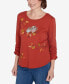 Classic Nuzzling Owls Ruched Sleeves Top Оранжевый, M - фото #4