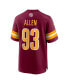 ფოტო #2 პროდუქტის Big Boys Jonathan Allen Burgundy Washington Commanders Game Jersey