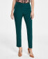 ფოტო #4 პროდუქტის Petite Slim Straight-Leg Mid-Rise Ankle Pants