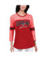 Women's Red Carolina Hurricanes Play The Game 3/4-Sleeve T-shirt