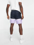 Farah Murphy cut and sew shorts in navy