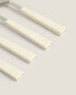 Фото #4 товара Столовые ложки для десерта с прямоугольными ручками ZARAHOME - набор из 4 шт.