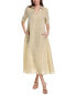 Фото #1 товара Lafayette 148 New York Short Sleeve Popover Linen Dress Women's