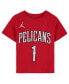 ფოტო #4 პროდუქტის Toddler Boys and Girls Zion Williamson Red New Orleans Pelicans Statement Edition Name and Number T-shirt
