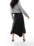 Фото #7 товара & Other Stories stretch jersey midi skirt with asymmetric drape detail in black