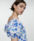 ფოტო #4 პროდუქტის Women's Balloon Sleeves Printed Dress