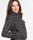 Фото #3 товара Women's Metallic Tweed Bomber Jacket, Created for Macy's