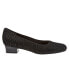 Фото #1 товара Trotters Doris T3235-013 Womens Black Suede Slip On Pumps Heels Shoes