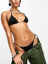 Weekday Cala triangle bikini top in black