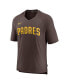 Фото #3 товара Men's Brown San Diego Padres Authentic Collection Pregame Raglan Performance V-Neck T-shirt