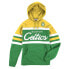 Mitchell & Ness Head Coach Hoodie Mens Green, Yellow Casual Outerwear FPHDSC1902