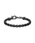 Фото #1 товара Men's Black Stainless Steel Chain Bracelet