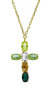 Фото #1 товара Gold-plated women´s necklace Cross with Harmony crystals A4691-20DG