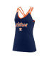 Women's Navy Houston Astros Go For It Strappy V-Neck Tank Top