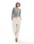 Pull&Bear micro cardigan in light grey