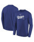 Big Boys Royal Los Angeles Dodgers Authentic Collection Long Sleeve Performance T-shirt