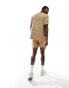 Polo Ralph Lauren Prepsters icon logo linen shorts in khaki tan CO-ORD