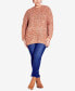 Фото #3 товара Plus Size Charli Cable Round Neck Sweater