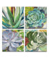 Фото #1 товара 'Botanical Bliss' 4 Piece Floral Canvas Wall Art Set, 24x24"