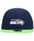 ფოტო #3 პროდუქტის Infant Unisex College Navy, Neon Green Seattle Seahawks My 1St 9Fifty Adjustable Hat