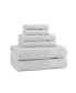 Фото #1 товара Полотенце для ванной Arkwright Home 6-предметный набор (2 ванных полотенца, 2 рушника, 2 мочалки), 600 GSM, мягкий хлопок со стильной полосатой отделкой на доббилях.