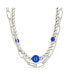 Фото #3 товара Sterling Forever gold-Tone or Silver-Tone Blue Beaded Sibyl Layered Necklace