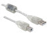Delock Cable USB 2.0 A-B - 0.5m - 0.5 m - USB A - USB B - Male/Male - Grey