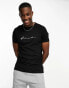 FCUK centre scribble logo t-shirt in black