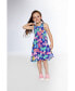 ფოტო #3 პროდუქტის Girl Sleeveless Dress Printed Colorful Butterflies - Child