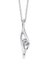 ფოტო #1 პროდუქტის Sirena Diamond Accent Swirl Pendant Necklace in 14k White Gold