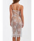 Фото #2 товара Women's Jasmine Sheer Floral Fitted Lace Gown with Adjustable Straps