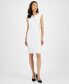 Notched-Neck Sheath Dress