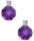 Amethyst (1 ct. t.w.) and Diamond Accent Stud Earrings in 14K Yellow Gold