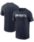 Фото #1 товара Men's Navy New England Patriots Team Wordmark T-shirt