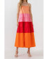 Фото #1 товара Women's Color Block Spaghetti Maxi