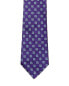 Canali Purple Floral Silk Tie Men's Purple Os