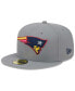 ფოტო #4 პროდუქტის Men's Gray New England Patriots Color Pack 59FIFTY Fitted Hat