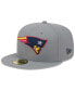 Фото #4 товара Men's Gray New England Patriots Color Pack 59FIFTY Fitted Hat