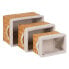 Фото #9 товара Корзина для хранения BB Home Набор корзин Натуральный Деревянный Ткань 39,5 x 30 x 24 cm (3 шт)